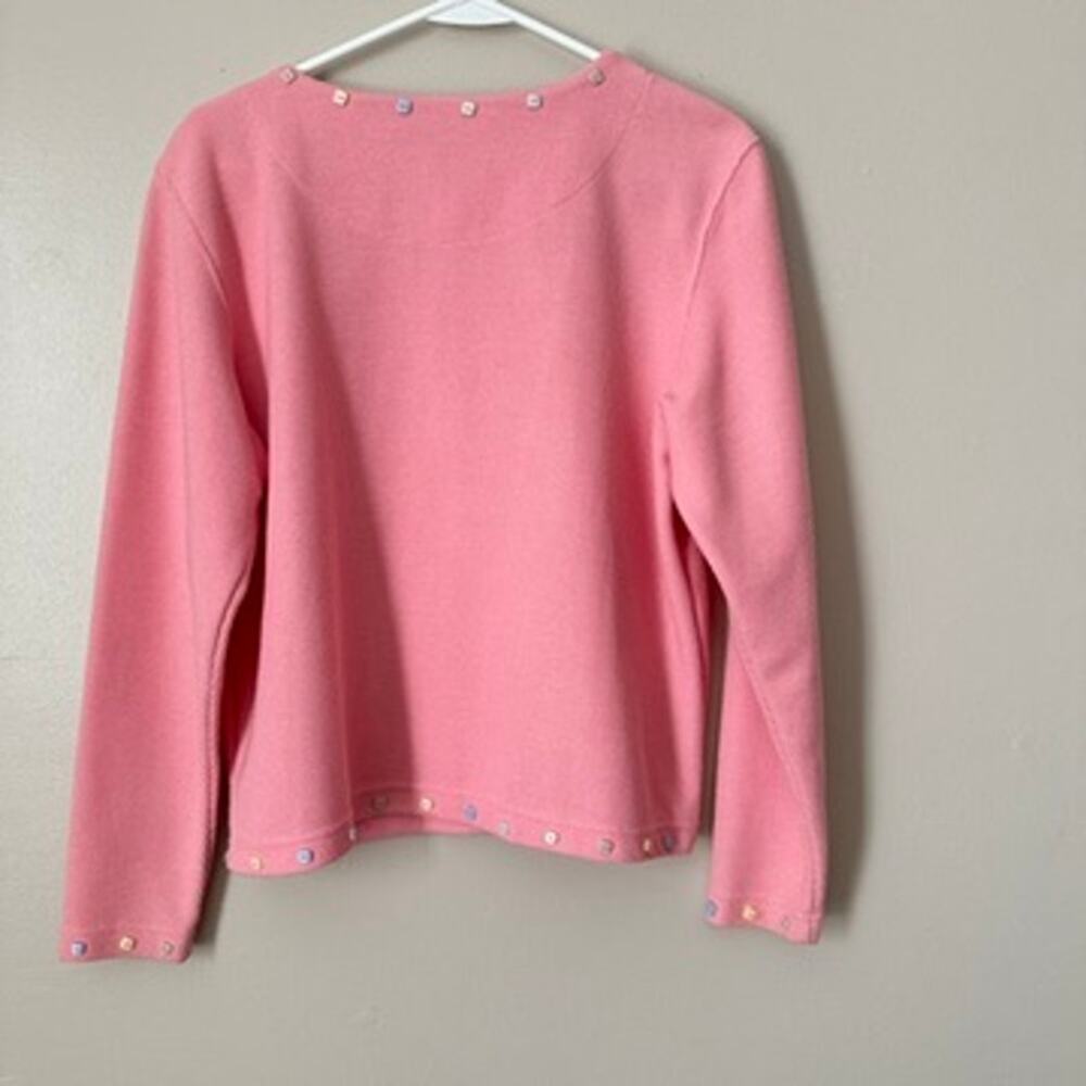 Christopher & Banks Cardigan Sweater Womens SMALL Pink Pastel Easter Spring - Picture 9 of 14